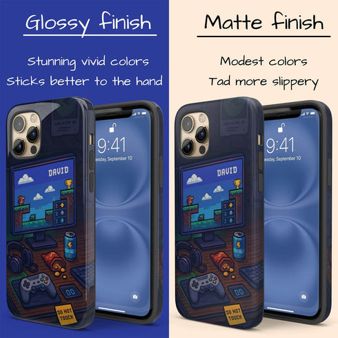Personalized Retro Gamer Desktop iPhone Case