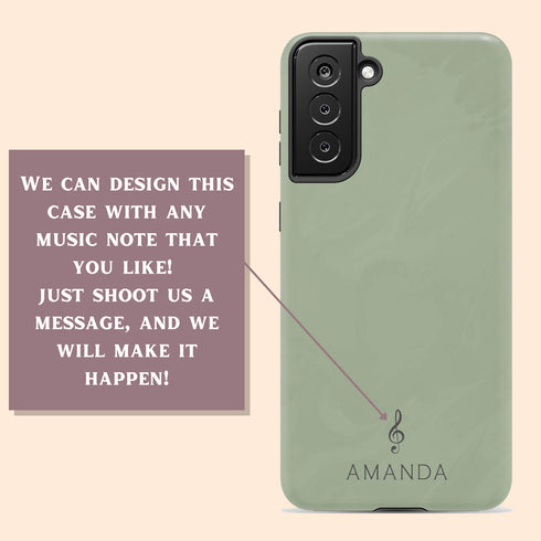 Custom G Clef Music Note Symbol Galaxy Case