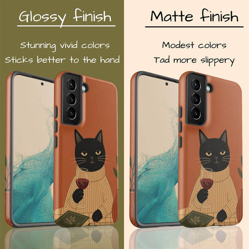 Personalized Zen Wine Cat Galaxy Case