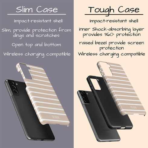 Custom Name Hand Drawn Pastel Stripes Galaxy Case