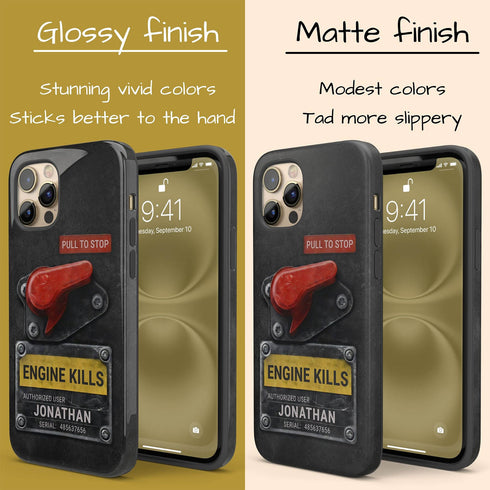 Personalized Racing Kill Switch iPhone Case