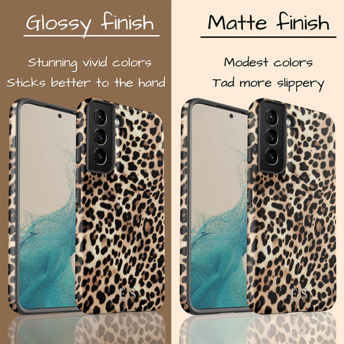 Custom Initials Lush Leopard Galaxy Case