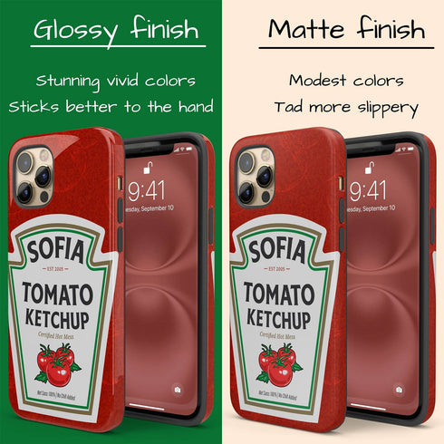 Personalized Tomato Hot Ketchup Bottle iPhone Case
