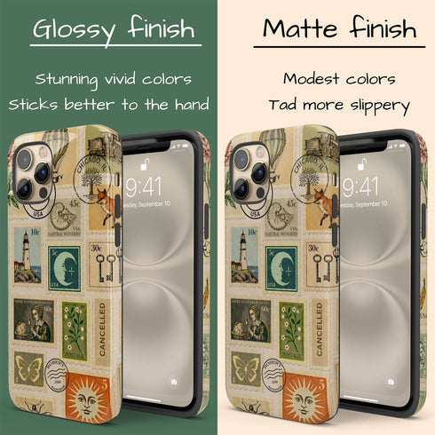 Personalized Vintage Postal Collage iPhone Case