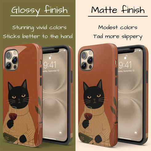 Personalized Zen Wine Cat iPhone Case
