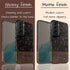 Custom Wood Name Dark Tortoiseshell Galaxy Case