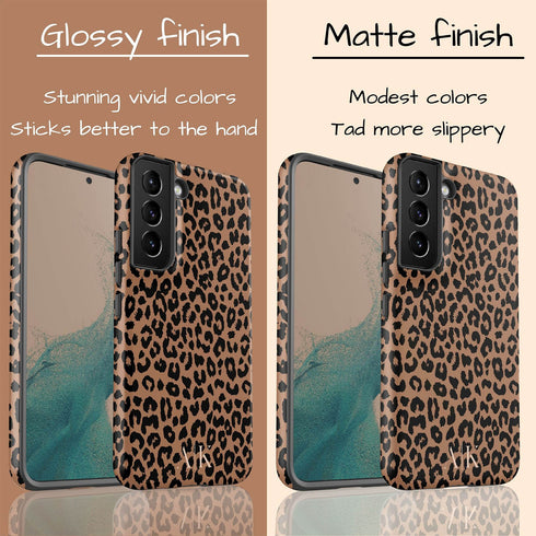 Chocolate Leopard Custom Initials Galaxy Case