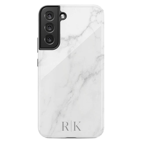 Custom Initials Marble Galaxy Case