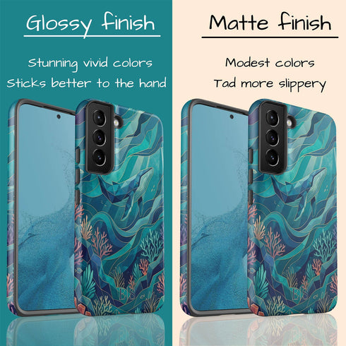 Personalized Polygon Glass Whale Galaxy Case