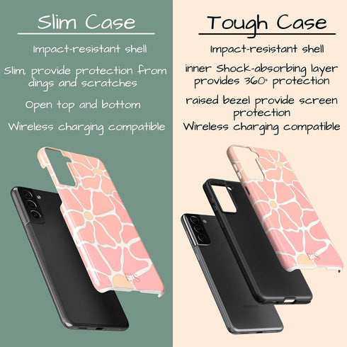 Custom Initials Abstract Flowers Galaxy Case - V2