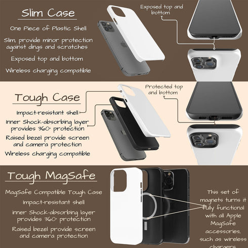 Personalized Minimalist Two-Tone Terra iPhone Case