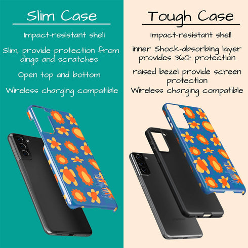 Personalized Retro Warp Floral Groovy Galaxy Case