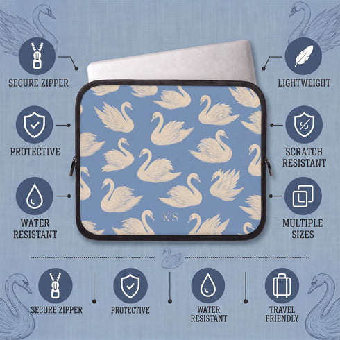 Personalized Swan Lake Laptop Sleeve