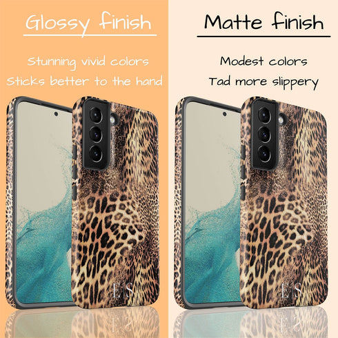 Exotic Leopard Custom Initials Galaxy Case