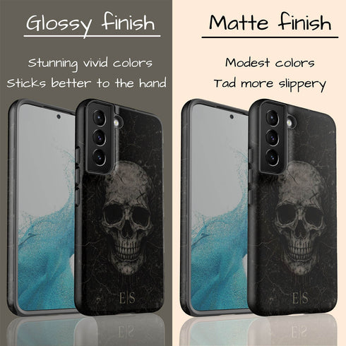 Personalized Obsidian Skull Galaxy Case
