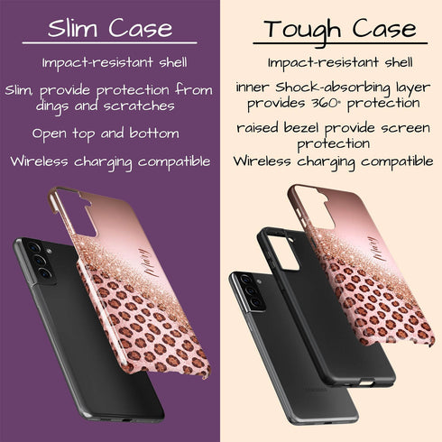 Personalized Leopard Glam Galaxy Case