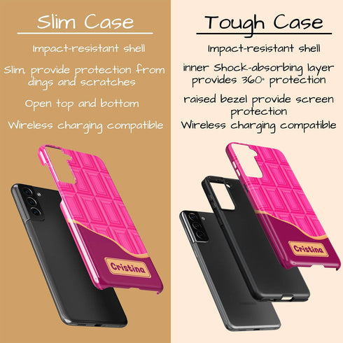 Personalized Sweet Chocolate Snack Bar Galaxy Case