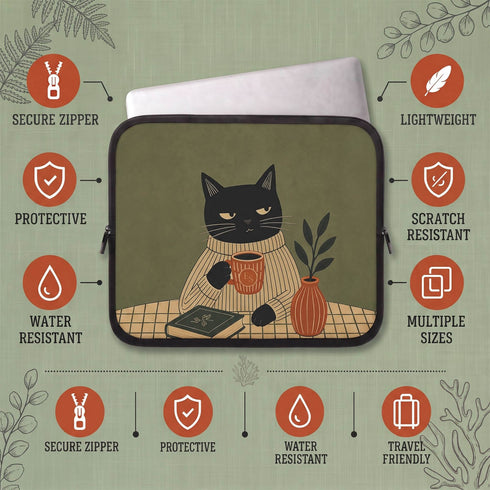 Personalized Judgy Cat Laptop Sleeve