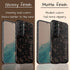 Custom Name Dark Tortoiseshell Serif Galaxy Case