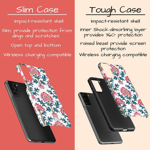 Custom Initials Boho Indian Jaipur Block Print Galaxy Case