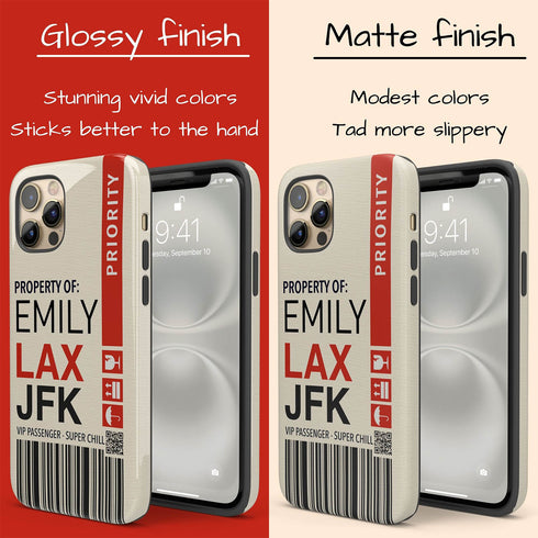 Personalized Travel Luggage Tag iPhone Case