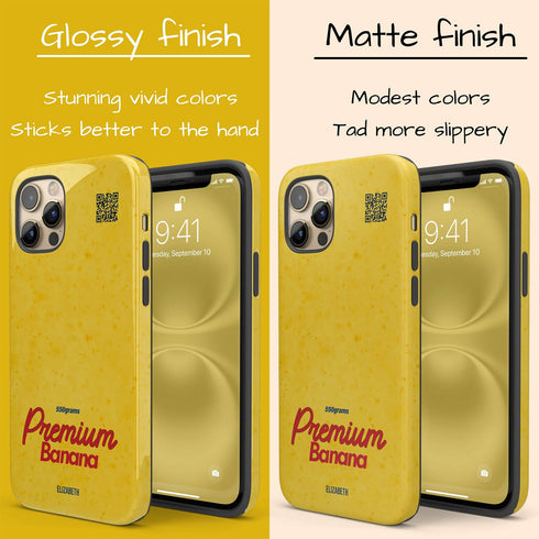 Personalized Premium Banana QR iPhone Case