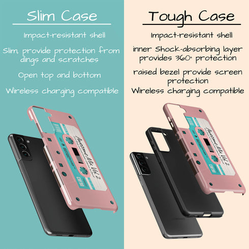 Personalized Retro Audio Cassette Mixtape Galaxy Case