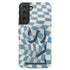 Groovy Checkerboard 3D Initials Galaxy Case
