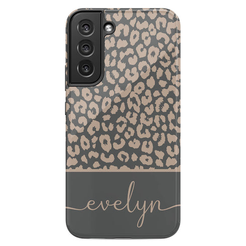Boho Leopard Custom Name Galaxy Case