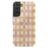 Custom Initials Tartan Plaid Checkerboard Galaxy Case