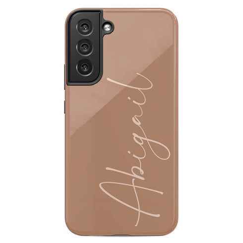 Custom Signature Name Earth Tones Galaxy Case - Light