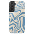 Custom Initials Swirl Wavy Marble Galaxy Case