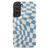 Custom Initials Wavy Groovy Checkerboard Galaxy Case