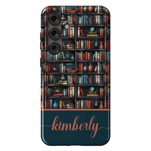 Custom Name Bookshelf Academia Galaxy Case