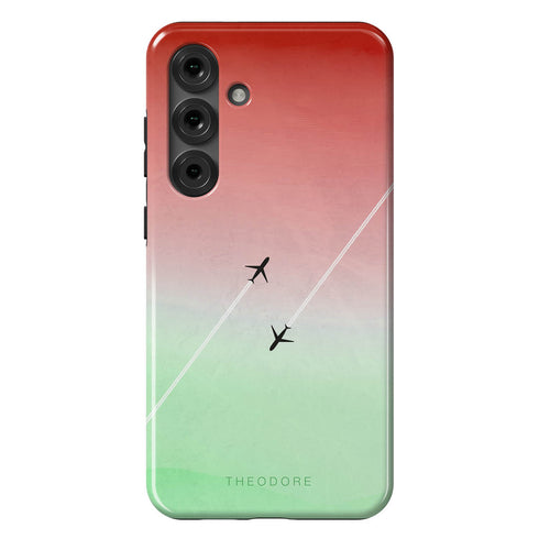 Personalized Pastel Gradient Sky Airplane Galaxy Case
