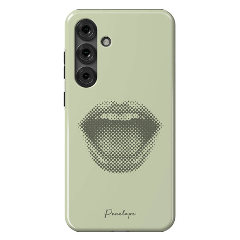 Personalized Pop Art Halftone Lips Galaxy Case