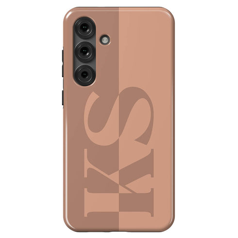 Personalized Minimalist Two-Tone Solid Galaxy Case