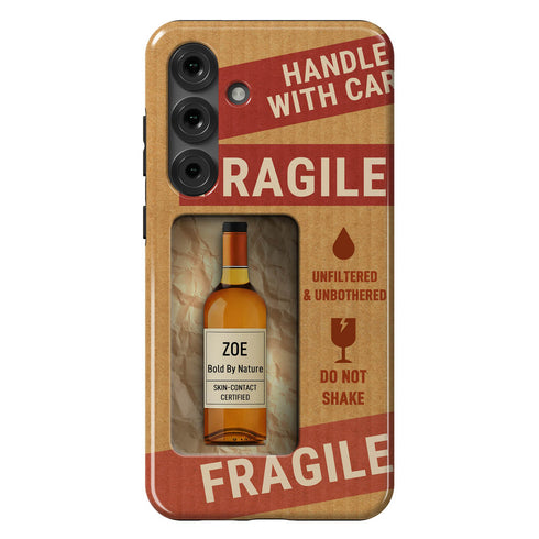 Personalized Fragile Wine Bottle Galaxy Case