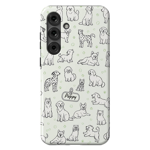 Personalized Dog Doodle Tag Galaxy Case