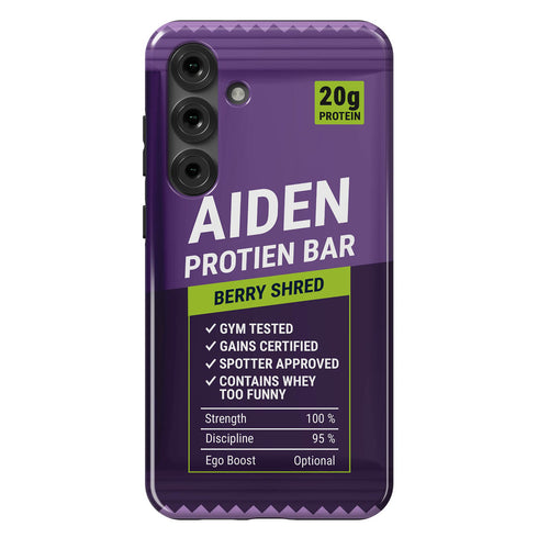 Personalized Gym Rat Protein Power Bar Galaxy Case