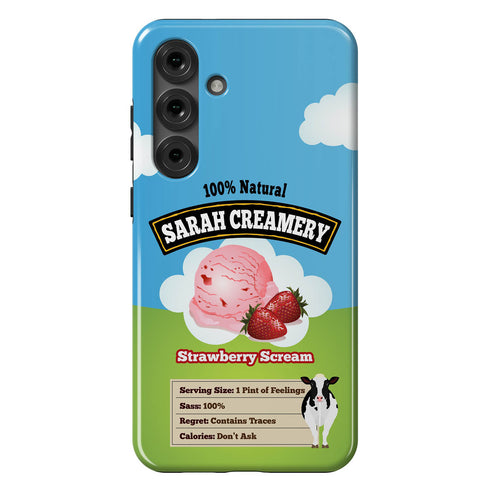 Personalized Emotional Support Ice Cream Pint Galaxy Case