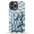 Groovy Checkerboard 3D Initials iPhone Case