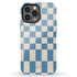Custom Initials Retro Checkerboard iPhone Case