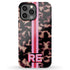 3D Striped Pattern Initials Dark Tort iPhone Case