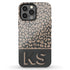 Boho Leopard 3D Initials iPhone Case