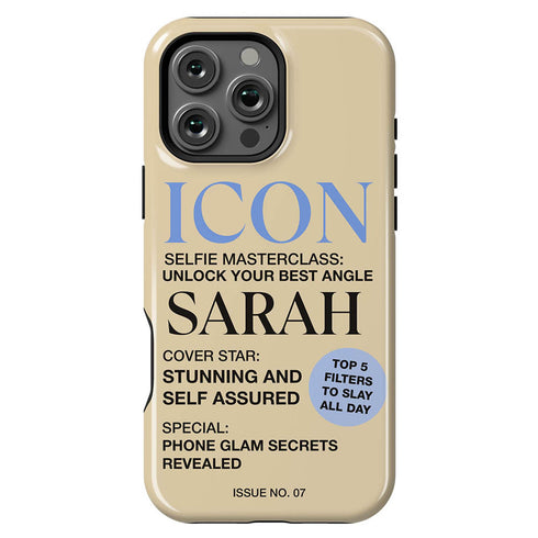 Personalized Iconic Pop Glam Magazine Cover iPhone Case
