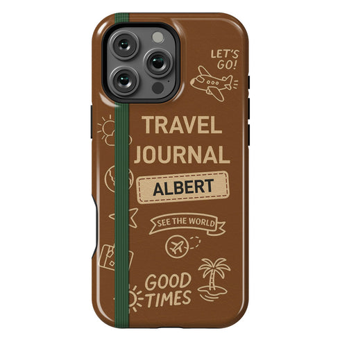 Personalized Classic Travel Journal iPhone Case