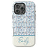 Custom Name Blue Mediterranean Tiles iPhone Case