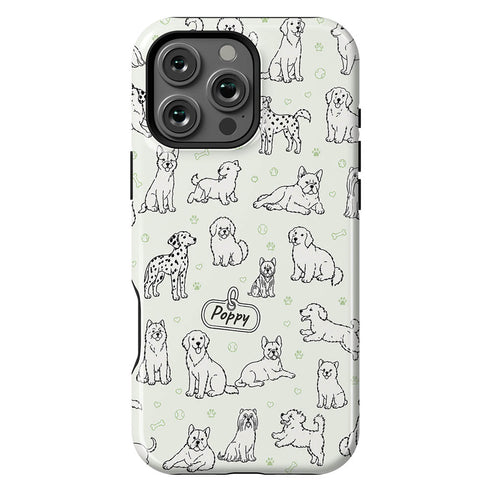 Personalized Dog Doodle Tag iPhone Case