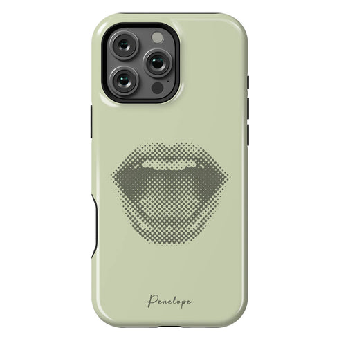 Personalized Pop Art Halftone Lips iPhone Case